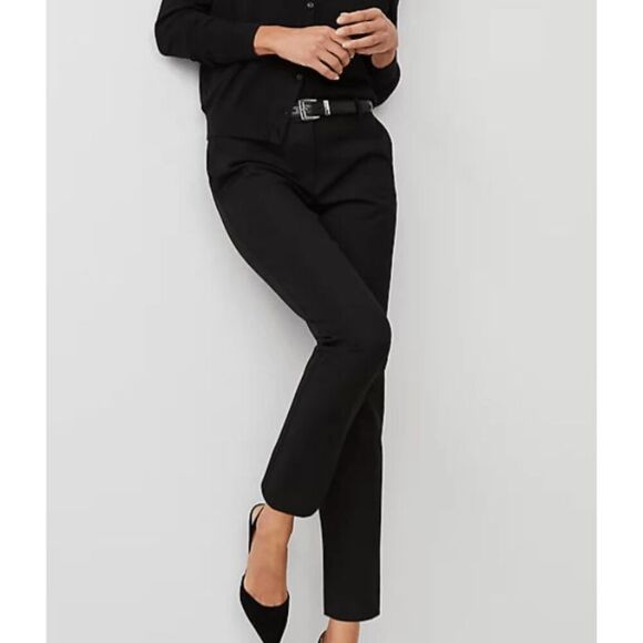 Ann Taylor The Eva Ankle Pant- Black- Size 6 - Picture 1 of 8